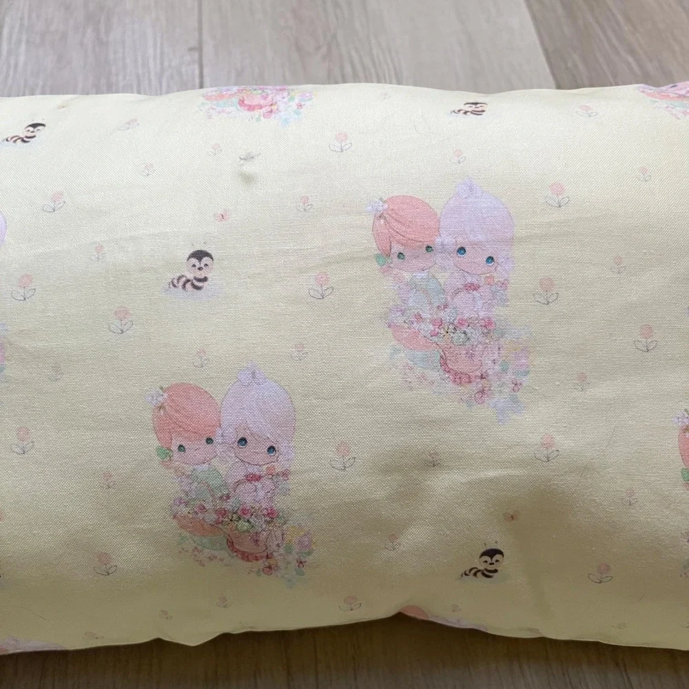 Precious Moments Doll Bees Nursery Throw‎ Pillows Set 2 Yellow Baby Girl Cottage